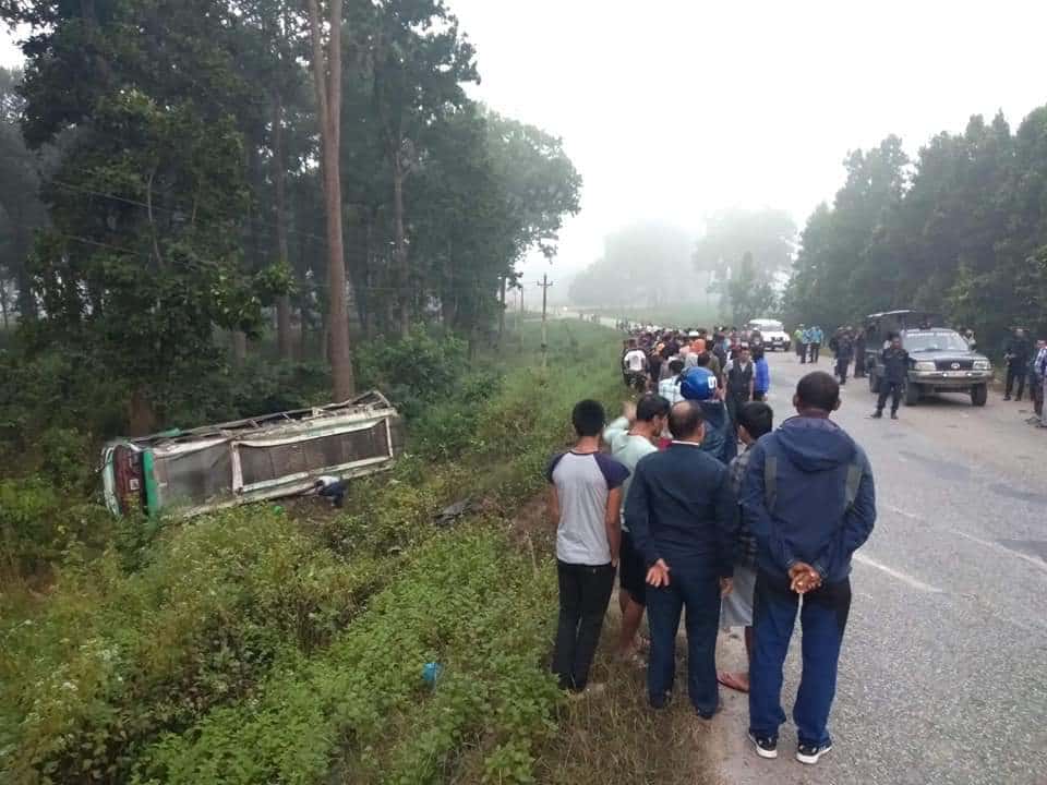 दुर्घटनामा पाँचको मृत्यु