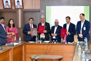 भारत सरकारको सहयोगमा निर्माण हुने १० परियोजनाको समझदारी पत्रमा हस्ताक्षर