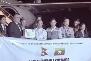 म्यानमार सरकारलाई २७ टन राहत प्रदान