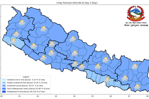 गण्डकी र सुदूरपश्चिमका पहाडी भेगमा भारी वर्षा हुने पूर्वानुमान