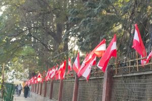 कांग्रेसका झण्डाले सिँगारिए उपत्यकाका सडक