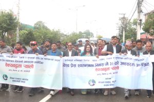पत्रकार महासङ्घको ऐक्यबद्धता पदयात्रा