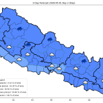 देशका अधिकांश भागमा मेघगर्जनसहित वर्षाको सम्भावना