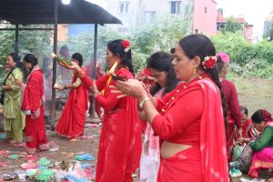 देशभरका गणेश मन्दिरमा पूजा आराधना एवं दर्शन गर्ने भक्तजनको लाम