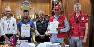 भोटेकोशी बाढी प्रतिकार्य : विदुर नगरपालिका र नेपाल रेडक्रसबीचमा सहकार्य